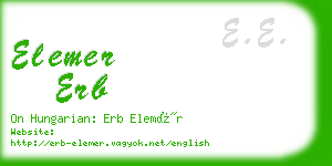 elemer erb business card